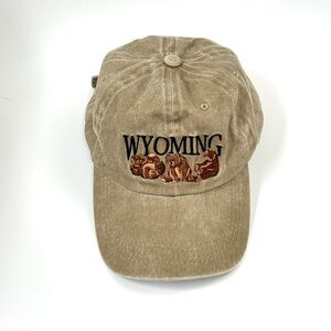 Wyoming Bear Embroidered Baseball Cap